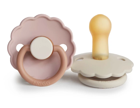 Frigg Fopspeen Daisy Biscuit/Cream 0-6 Maanden | 2 stuks