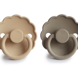 Frigg Fopspeen Daisy Croissant/Portobello 0-6 Maanden | 2 stuks