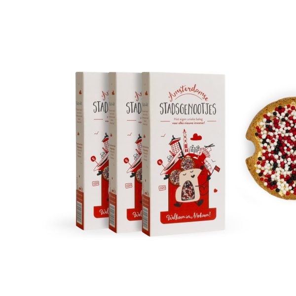 Stadsgenootjes muisjes packaging Amsterdam editie